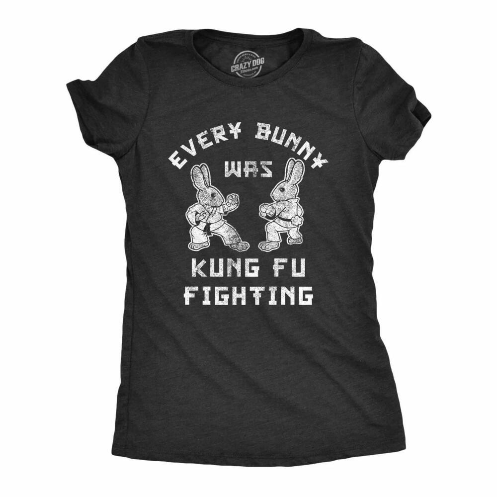 Kung Fu Fighting Bunny Shirt, Easter Humor Tee
